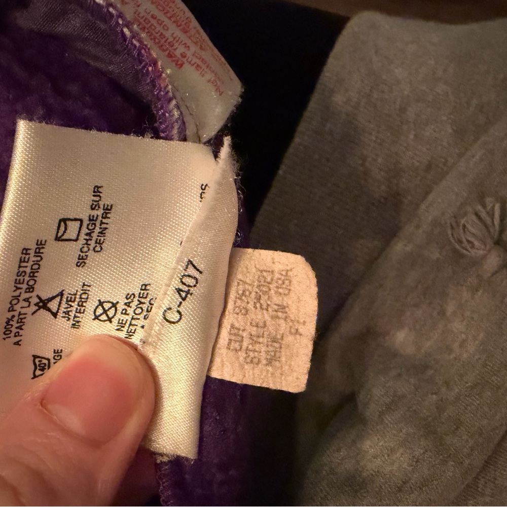 VTG 90s 1991 Patagonia Purple Full Zip USA Made Outdoor Fleece Jacket Mens Large - Picture 6 of 7